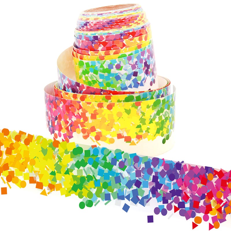 Youngever 52.5 ft Bulletin Board Borders Confetti Border for Classroom Decoration - Image 1